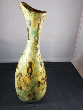 Vintage MCM Multicolor Handmade Pottery Vase